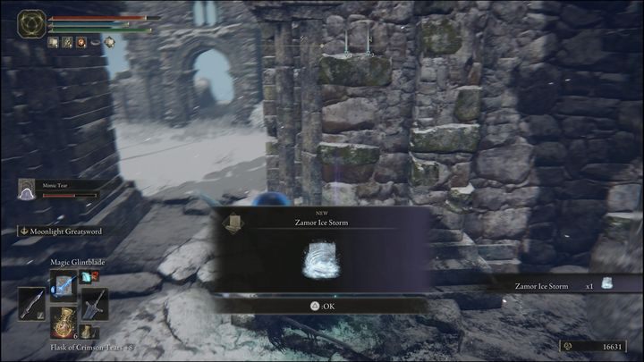 This sorcery is in the center of the ruins marked on your map - Elden Ring: Sorceries and Incantations (Mountaintops of the Giants) - list of all - Mountaintops of the Giants region - Elden Ring Guide