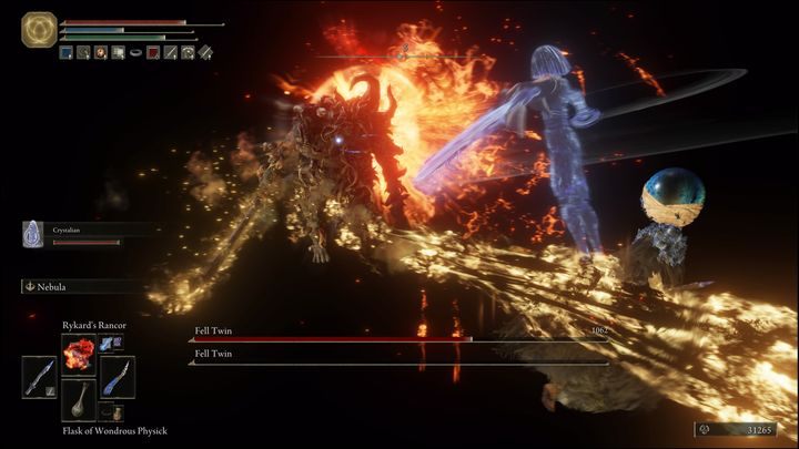 When you get close to the boss, he will switch to close combat and fight like his twin - Elden Ring: Fell Twin - boss, how to defeat? - Leyndell, the royal capital - Elden Ring Guide