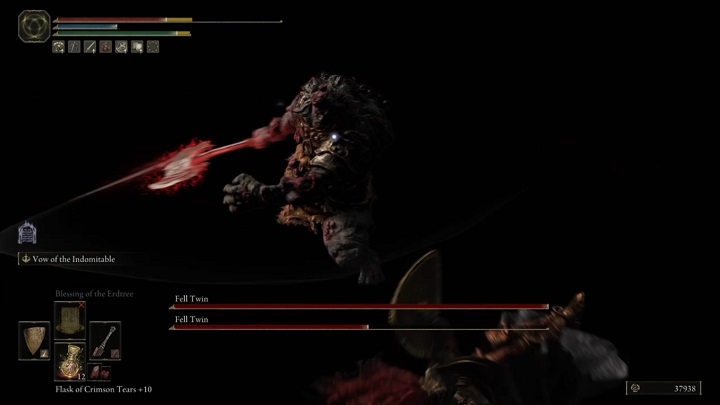 It's a good idea to dodge towards the enemy as often as possible - Elden Ring: Fell Twin - boss, how to defeat? - Leyndell, the royal capital - Elden Ring Guide