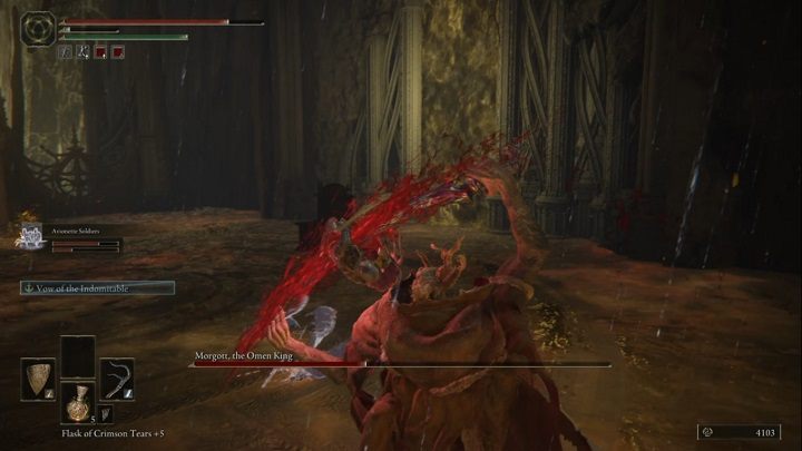 In this phase, the enemy's sword will be enhanced with magic attacks or bleeding status - The Elden Ring: Morgott, The Omen King - boss, how to beat? - Leyndell, the royal capital - Elden Ring Guide