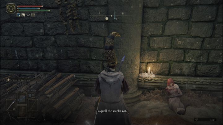 After a short conversation, give her the needle - Elden Ring: Millicent and Gowry questline - walkthrough - Quests - Elden Ring Guide