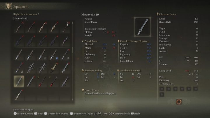 This katana scales with Intelligence - Elden Ring: Best weapons - list - Basics - Elden Ring Guide