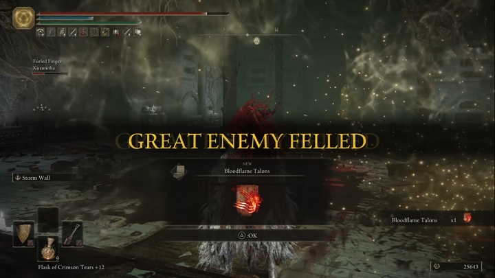 For defeating Mohg the Omen, you will receive Runes (75,000) and the Bloodflame Talons incantation - Elden Ring: Mohg, Lord of Blood - boss, how to beat? - Siofra River - Elden Ring Guide