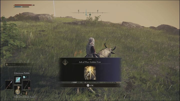 Travel to the indicated place on the map to notice a mounted knight - Elden Ring: Ashes of War and Spirit Ashes (Limgrave) - list of all - Limgrave - Elden Ring Guide