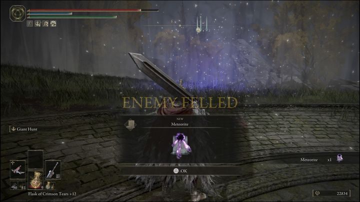 For defeating the Alabaster Lord, you will receive a gravitas spell, namely Meteorite and 3600 Runes - Elden Ring: Alabaster Lord boss encounter - how to defeat? - Weeping Peninsula - Elden Ring Guide
