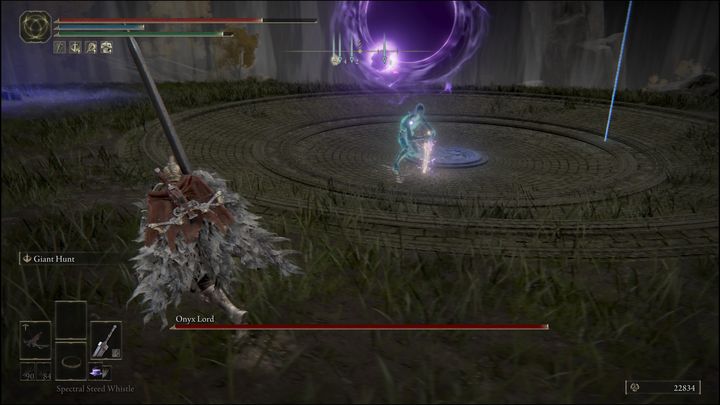 If the enemy places his sword in the ground, a shockwave is created - Elden Ring: Alabaster Lord boss encounter - how to defeat? - Weeping Peninsula - Elden Ring Guide