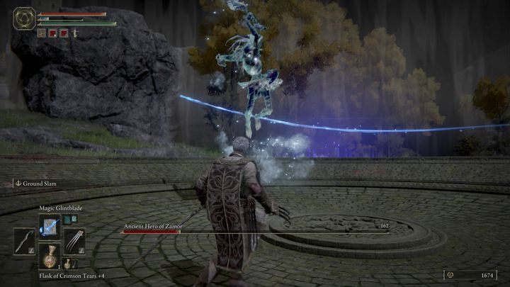 Watch out for Zamor's leaping attack, not only because of the high damage, but also because you can miss him with a projectile - Elden Ring: Ancient Hero of Zamor - boss, how to beat? - Weeping Peninsula - Elden Ring Guide