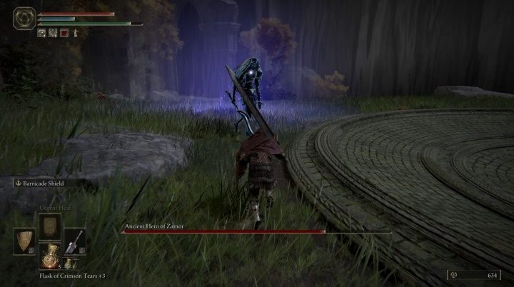 The second phase starts around 50% of the boss's HP - Elden Ring: Ancient Hero of Zamor - boss, how to beat? - Weeping Peninsula - Elden Ring Guide