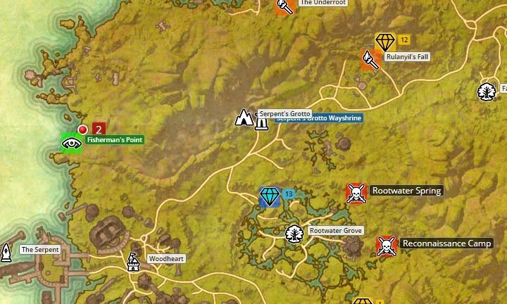 Map of Greenshade. - Psijic Order missions in The Elder Scrolls Online Summerset - Psijic Order - The Elder Scrolls Online Game Guide