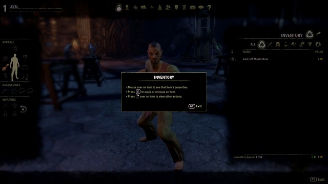 Inventory - 1. The Hero - The Elder Scrolls Online in 10 Easy Steps - The Elder Scrolls Online Game Guide