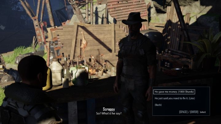 Теперь вам нужно решить, хотите ли вы отдать кристаллы Лоскутку - Elex 2: Gas in the Mine (Tavar) - прохождение - Tavar - Elex 2 game guide