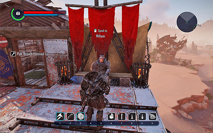 William from The Fort, located in Tavar, decides who can join the Outlaws - Free as a Bird - Walkthrough of Chapter 1: The Hunt Begins - Chapter 1: The Hunt Begins - Elex Game Guide