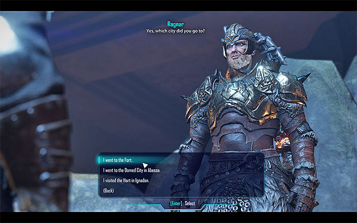 You can give all your reports at once after you visited all bigger cities in the game - Departure to Foreign Lands - Walkthrough of Edan - Edan - Elex Game Guide