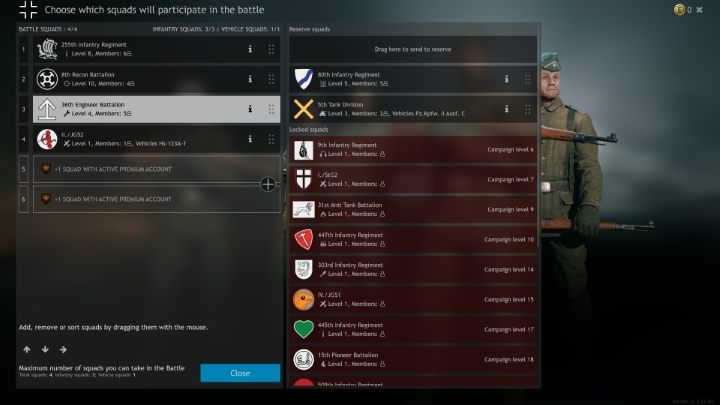 You can change the squads you are currently using before the match begins. - Enlisted: Managing squads - Basics - Enlisted Guide
