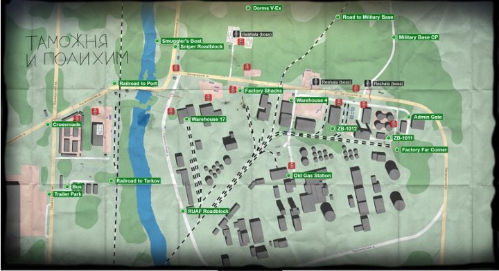 escape from tarkov maps detail