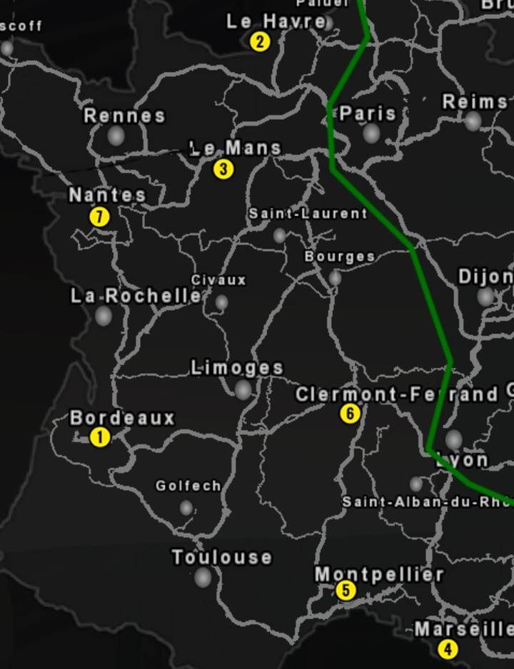Deliver diesel, lpg and petrol to all truck stops in France - DLC related achievements in Euro Truck 2 - Achievements Guide - Euro Truck Simulator 2 Game Guide