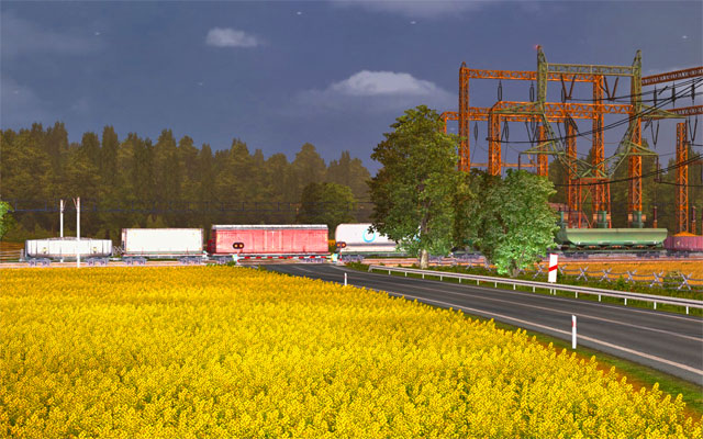 There are not many railway crossings but be careful when you see one - Railway crossing | Roads - Roads - Euro Truck Simulator 2 Game Guide