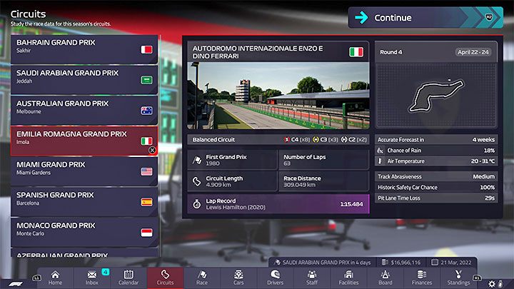 Typ: ausgewogene Strecke – F1 Manager 2022: Strecken – Einzelheiten, Setup – Rennwochenende – F1 Manager 2022 Guide