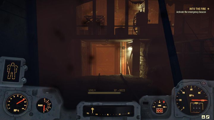 In the place shown in the picture above, you have to start going down - use the nearby stairs - Into the Fire - Fallout 76 Walkthrough - Main missions - Fallout 76 Guide