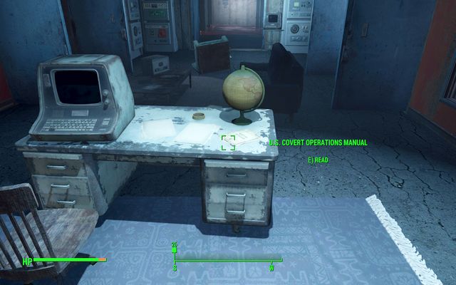 The magazine on the desk in the office before the laser traps - Tradecraft - Major Quests for Railroad faction - Fallout 4 Game Guide & Walkthrough