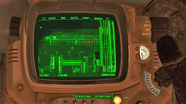 Take the door to the metro station and follow the corridor - Magazines in Malden - Sector 2 - Magazines - Fallout 4 Game Guide & Walkthrough