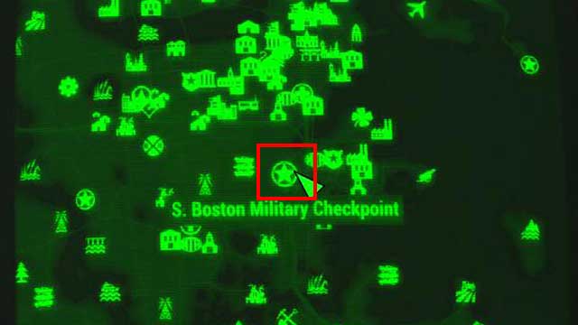 Военна контролна точка на Южен Бостън - Местоположение на силовите брони - Power Armor - Fallout 4 Game Guide & Walkthrough