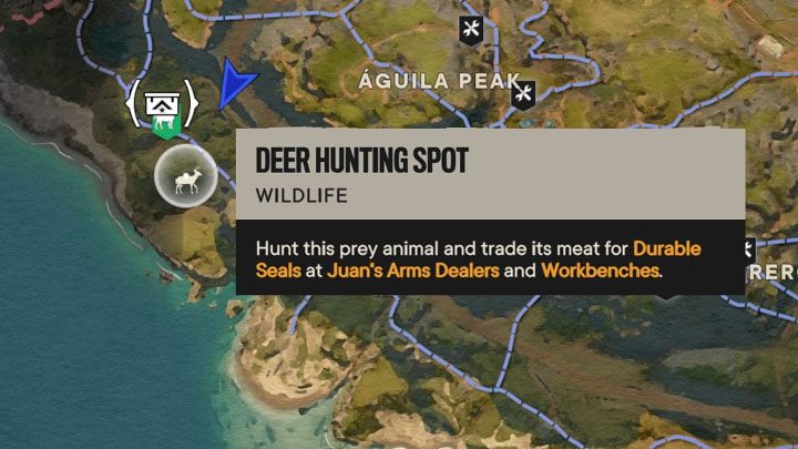 Eine bessere Methode ist der Besuch von Jagdgebieten – Far Cry 6: Jagen und Angeln – Grundlagen – Far Cry 6 Guide