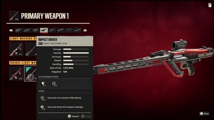 Besonderheiten: Impact Driver ist ein leichtes Maschinengewehr mit den folgenden Modifikationen – Far Cry 6: Beste Waffen – Liste – Grundlagen – Far Cry 6 Guide