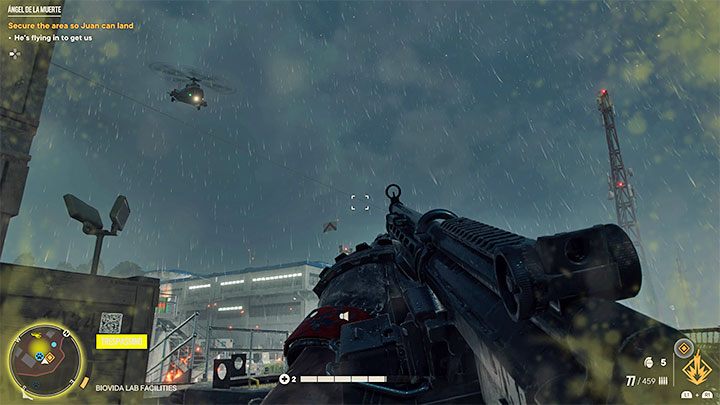 In the fight, you will have freedom in choosing how to eliminate the enemies - but generally, you should focus on watching the radar readings and avoiding combat in the open area - Far Cry 6: Angel De La Muerte - walkthrough - Valle De Oro - Far Cry 6 Guide