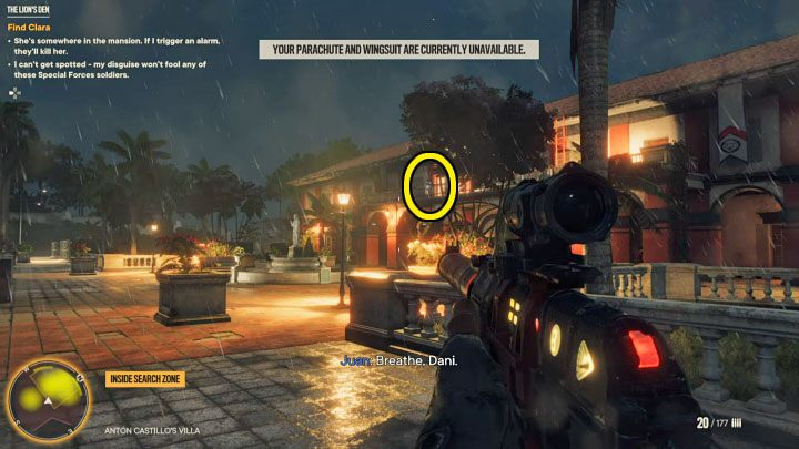 Your destination is the side left area shown on the picture above - Far Cry 6: The Lions Den - walkthrough - Esperanza - Far Cry 6 Guide