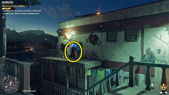 Xiomara will be busy painting graffiti on one of the walls, as in the above screenshot - Far Cry 6: The Seeds of Love - walkthrough - El Este - Far Cry 6 Guide