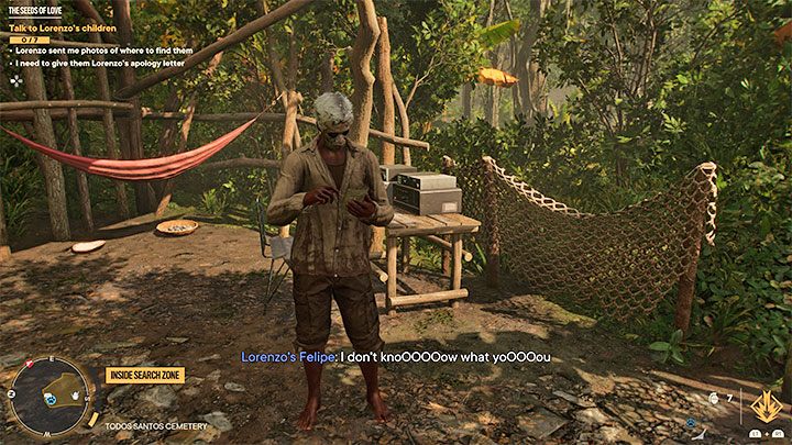 The path will take you up a small hill next to a cemetery where you will meet Felipe - Far Cry 6: The Seeds of Love - walkthrough - El Este - Far Cry 6 Guide