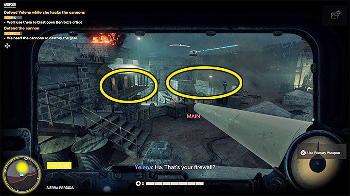 As for now, refrain from firing at the tower bars with the Admiral hiding behind them - Far Cry 6: Harpoon - walkthrough - El Este - Far Cry 6 Guide