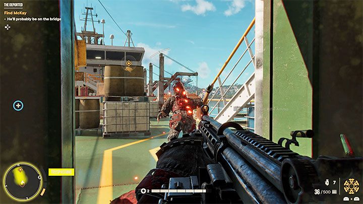 After using the stairs, you will reach the main deck, where you can expect more fights - Far Cry 6: The Deported - walkthrough - El Este - Far Cry 6 Guide