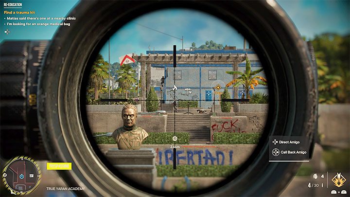 Matias will give you directions to the eastern building of the complex, where a medicine bag can be found - Far Cry 6: Re-Education - walkthrough - Valle De Oro - Far Cry 6 Guide