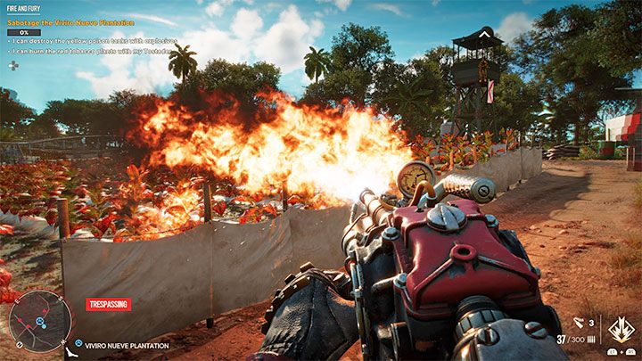 Your task is to fill the damage bar to 100% (visible in the upper left corner of the screen) - Far Cry 6: Fire and Fury - walkthrough - Operations - Prologue - Far Cry 6 Guide