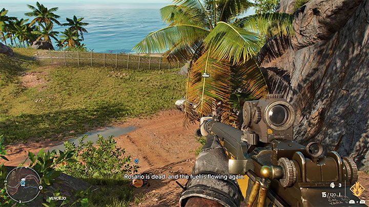 Regardless of the circumstances of Rosario's murder, you must lose the chase and to do so, it is best to get off the tank after eliminating all surrounding enemies - Far Cry 6: Fuel the Revolution - walkthrough - Operations - Prologue - Far Cry 6 Guide