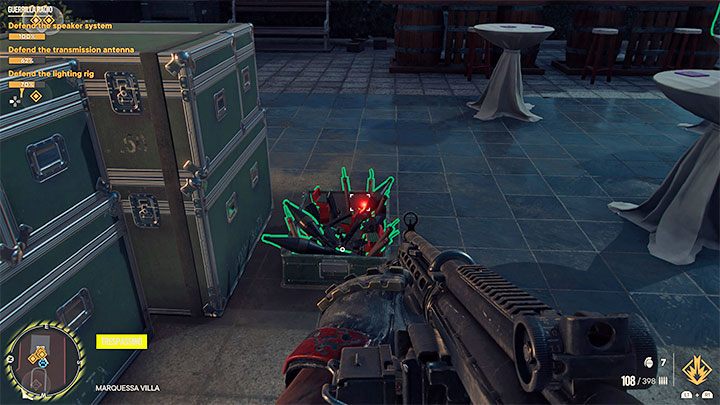 Once you've used up the ammunition of all 4 guns, switch to one of your own good weapons and keep fighting in the garden in front of the villa - Far Cry 6: Guerrilla Radio - walkthrough - Valle De Oro - Far Cry 6 Guide