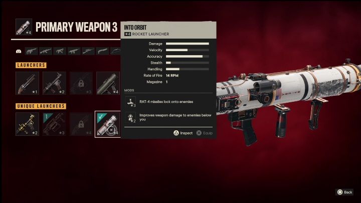 Special features: Into Orbit is a launcher and has the following modifications - Far Cry 6: Launchers, Unique weapons - list - Unique weapons - Far Cry 6 Guide