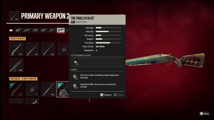 Special features: The True Loyalist is a shotgun that has modifications such as - Far Cry 6: Shotguns, Unique weapons - list - Unique weapons - Far Cry 6 Guide