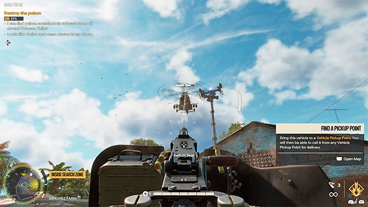 An einigen Orten, an denen Hubschrauber auftauchen, kann es sein, dass Sie auf stationäre Maschinengewehre stoßen (auch auf Fahrzeugen) – Far Cry 6: Hubschrauber – wie zerstört man sie?  - FAQ – Far Cry 6-Leitfaden