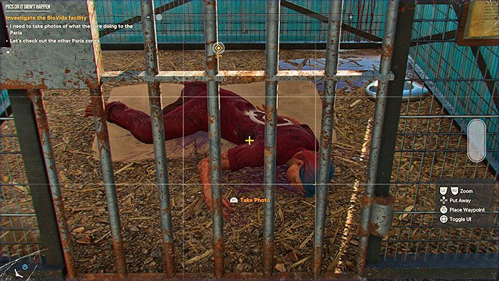 For the second photo, you must explore the area with the cages where the experimental subjects were imprisoned - Far Cry 6: Pics or It Didnt Happen - walkthrough - El Este - Far Cry 6 Guide