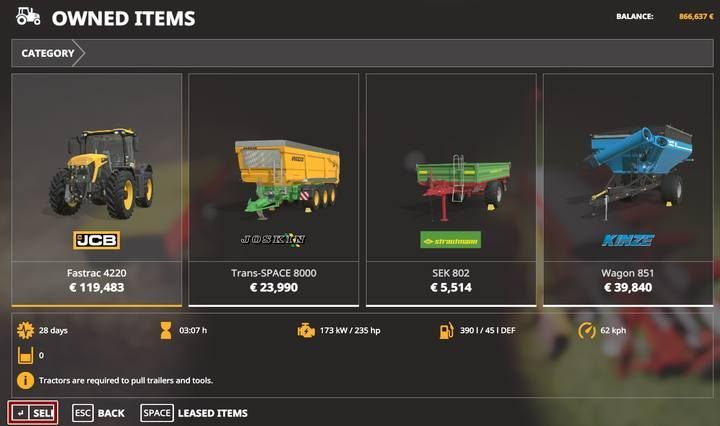 Farming Simulator 19 Vehicles How To Sell Farming Simulator