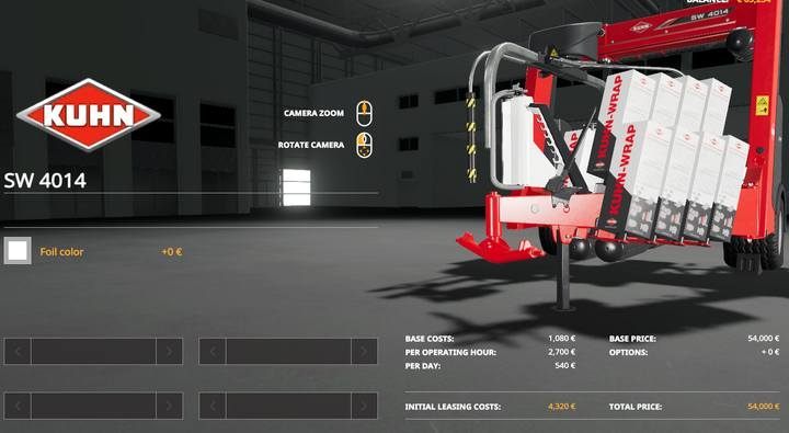 KUHN SW 4014. - Baling technology and hay in Farming Simulator 19 - List of vehicles and machines - Farming Simulator 19 Guide and Tips