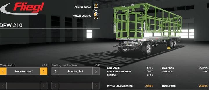 Fliegl DPW 210. - Baling technology and hay in Farming Simulator 19 - List of vehicles and machines - Farming Simulator 19 Guide and Tips