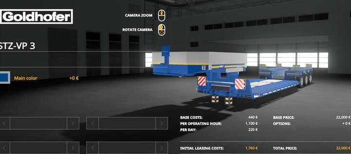 Goldhofer STZ-VP 3. - Baling technology and hay in Farming Simulator 19 - List of vehicles and machines - Farming Simulator 19 Guide and Tips