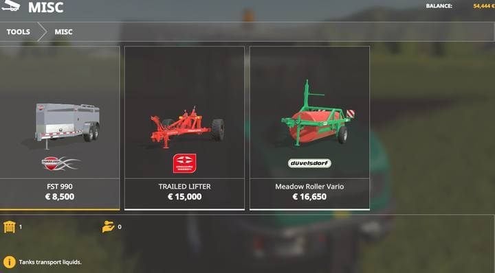 Misc machines and tools available in Farming Simulator 19 