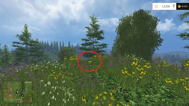 On a small hill - Section F - coins 70 - 89 - Gold Coins - Farming Simulator 15 Game Guide