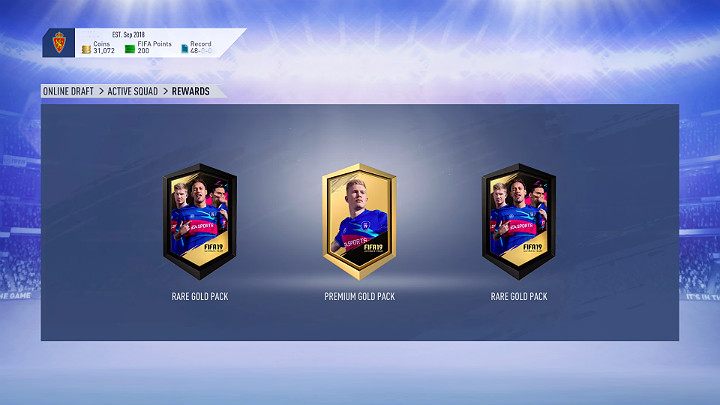 The prizes you get from the DRAFT Online tournament depend on the number of victories - Whats the best way to spend FIFA Points in FUT? - FUT Guide - FIFA 19 Game Guide