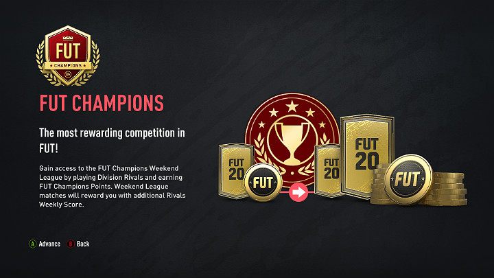 FUT Champions ist eine prestigeträchtige und sehr herausfordernde Wochenendliga, auf die man zugreifen kann, wenn man genügend Punkte gesammelt hat – FUT 20, FIFA 20 Ultimate Team-Spielmodi – FIFA 20 Ultimate Team – FIFA 20-Leitfaden